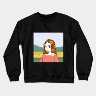 woman in sunflower field Crewneck Sweatshirt